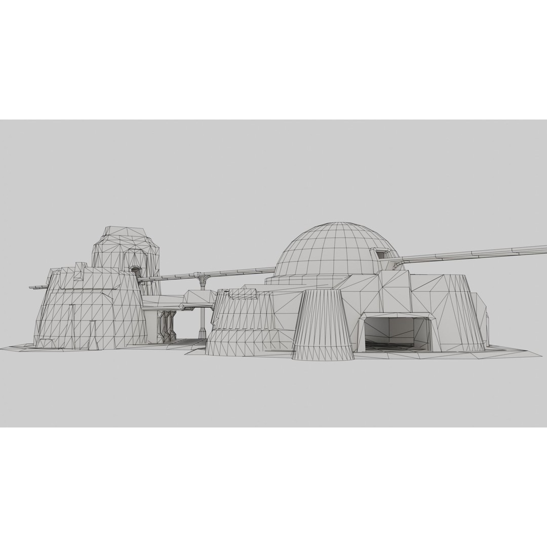 Mars Base 3D Model – Low Poly Game Ready Crater Environment, FBX - View 51