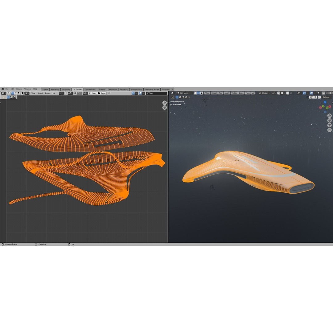 Mothership 3D Model – Futuristic Spaceship, Game Ready, Blender