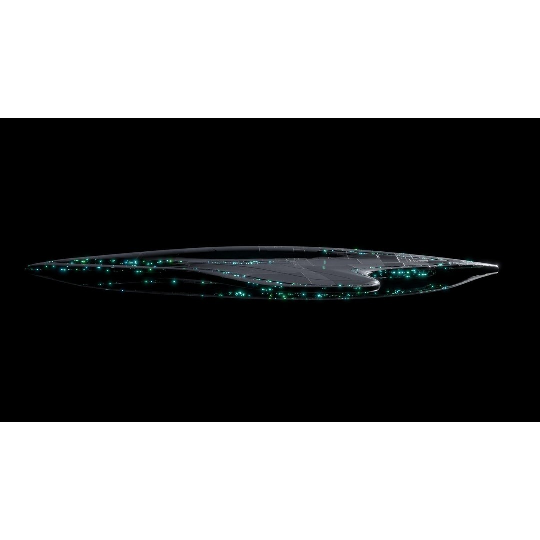 Mothership 3D Model – Futuristic Spaceship, Game Ready, Blender - View 11