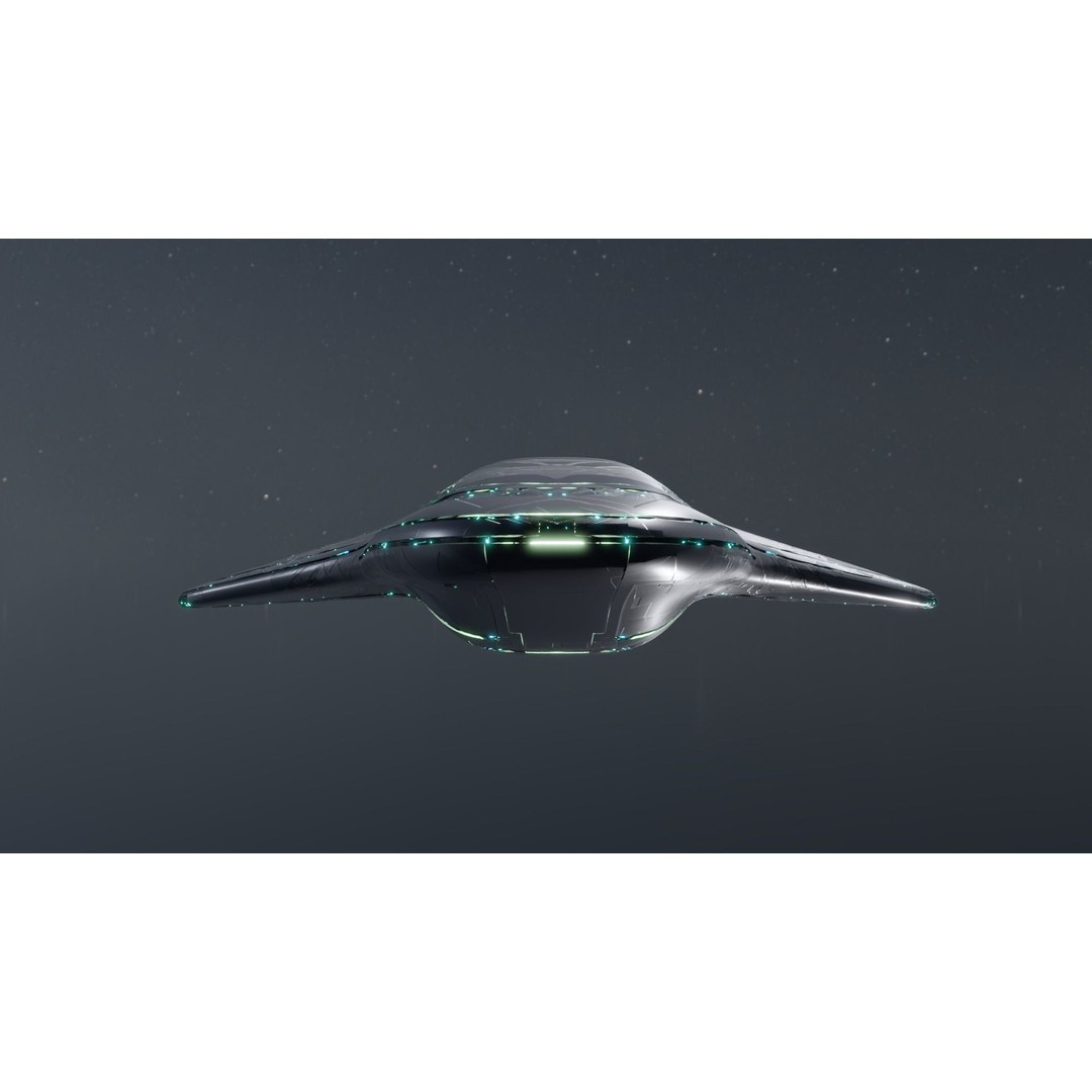 Mothership 3D Model – Futuristic Spaceship, Game Ready, Blender - View 14