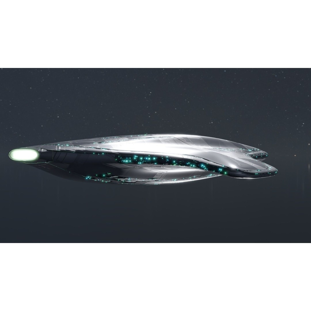 Mothership 3D Model – Futuristic Spaceship, Game Ready, Blender - View 16