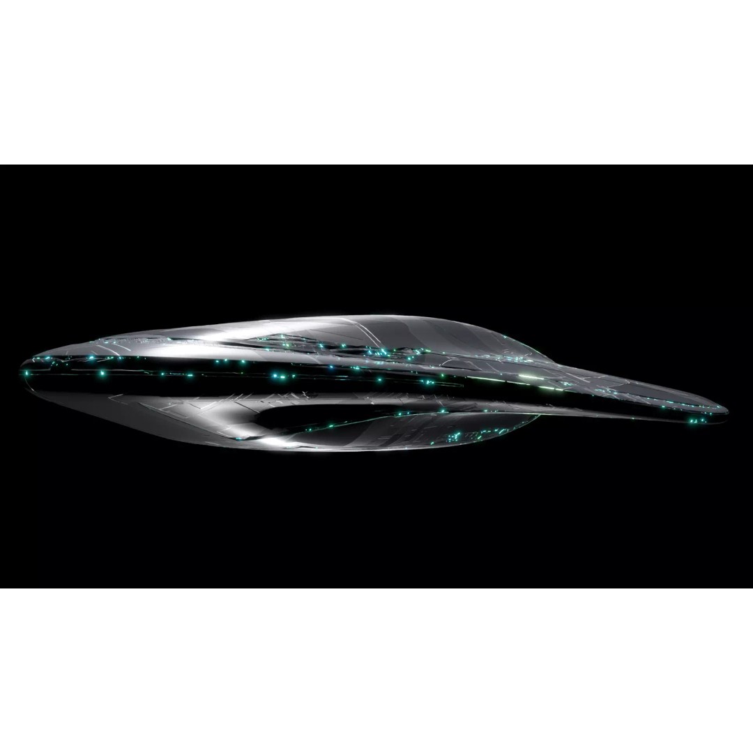 Mothership 3D Model – Futuristic Spaceship, Game Ready, Blender - View 2