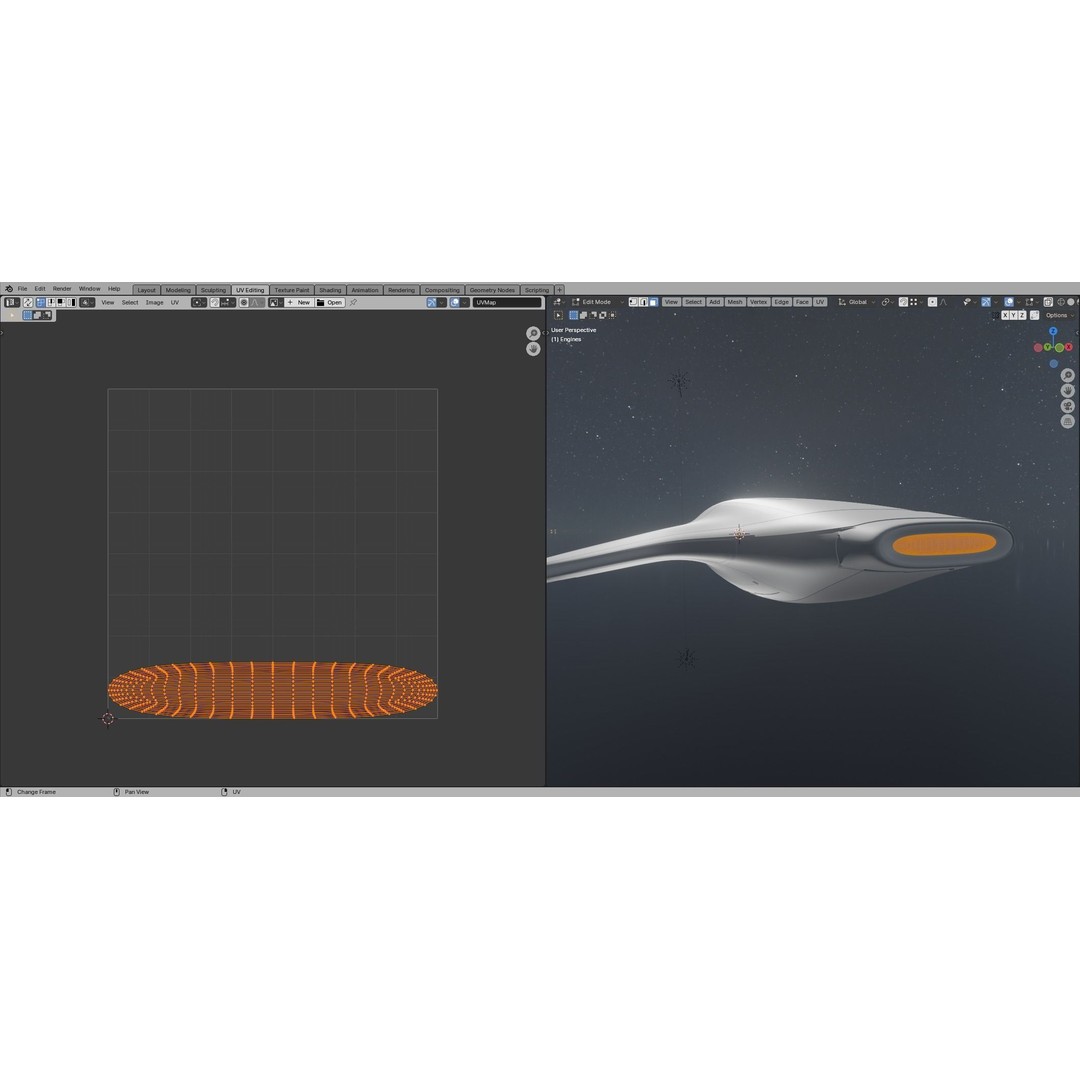 Mothership 3D Model – Futuristic Spaceship, Game Ready, Blender - View 26
