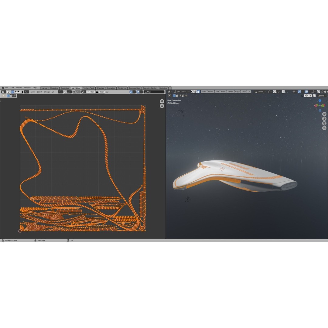 Mothership 3D Model – Futuristic Spaceship, Game Ready, Blender - View 27