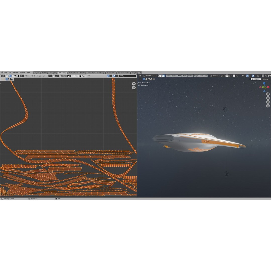 Mothership 3D Model – Futuristic Spaceship, Game Ready, Blender - View 28