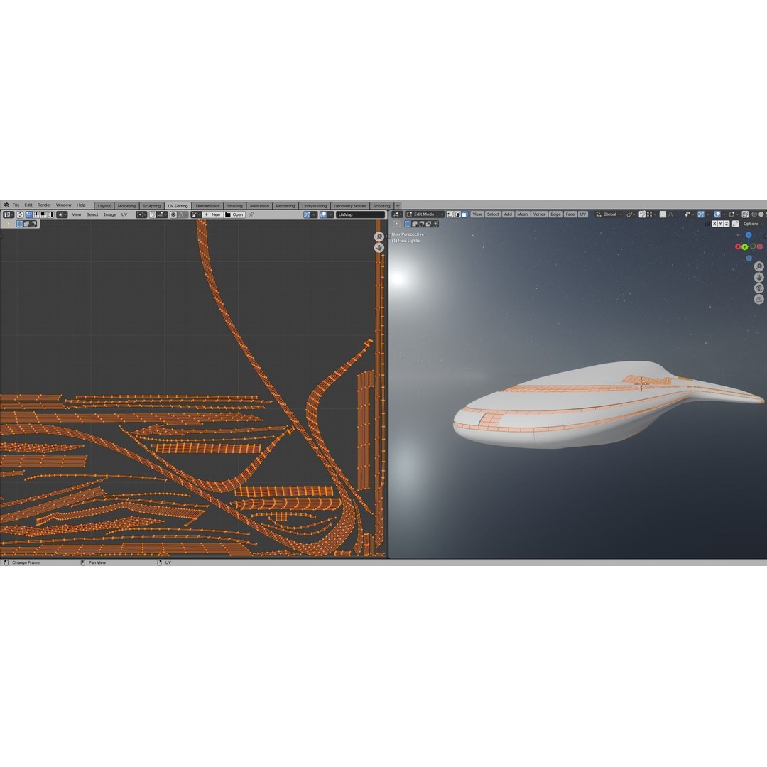 Mothership 3D Model – Futuristic Spaceship, Game Ready, Blender - View 29