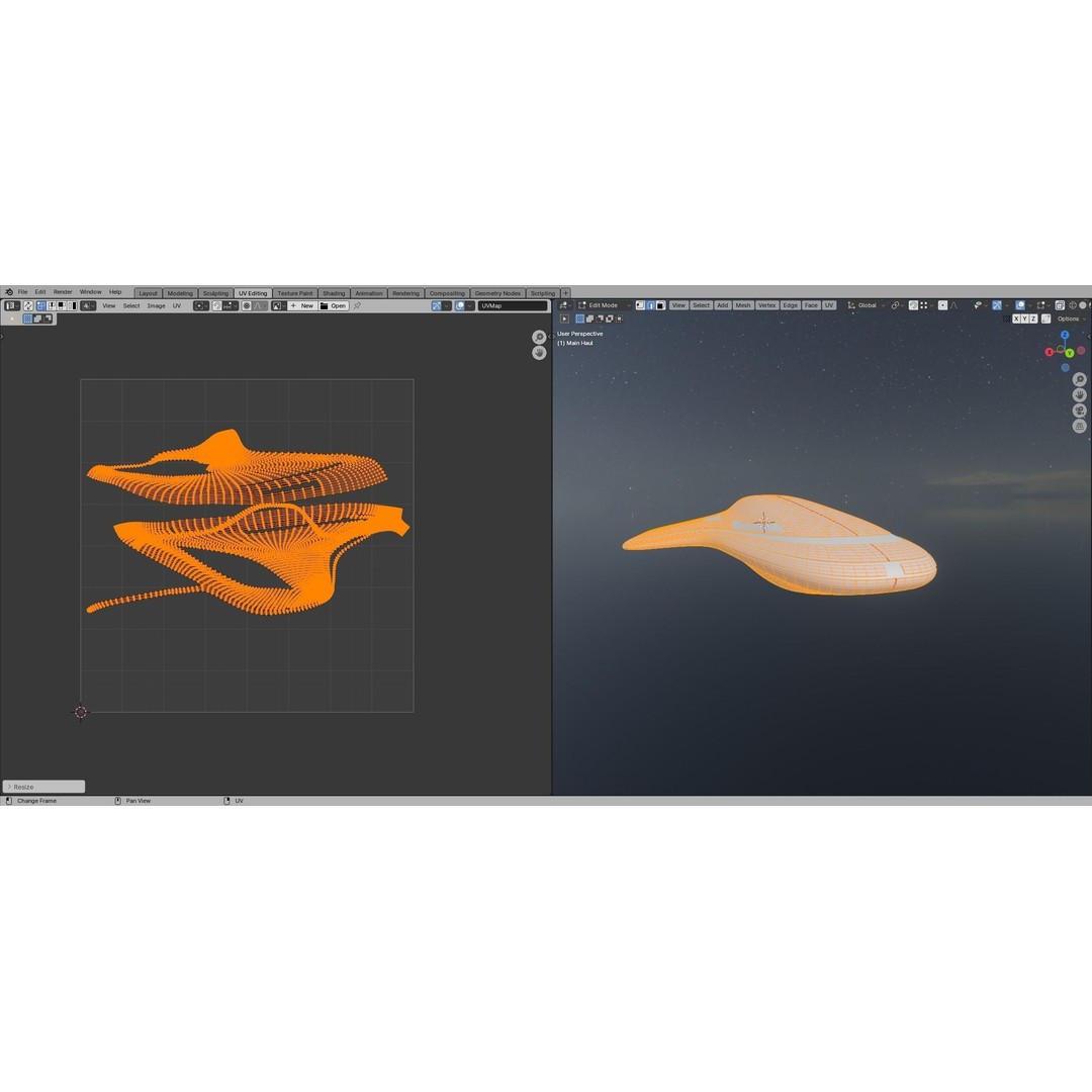 Mothership 3D Model – Futuristic Spaceship, Game Ready, Blender - View 30