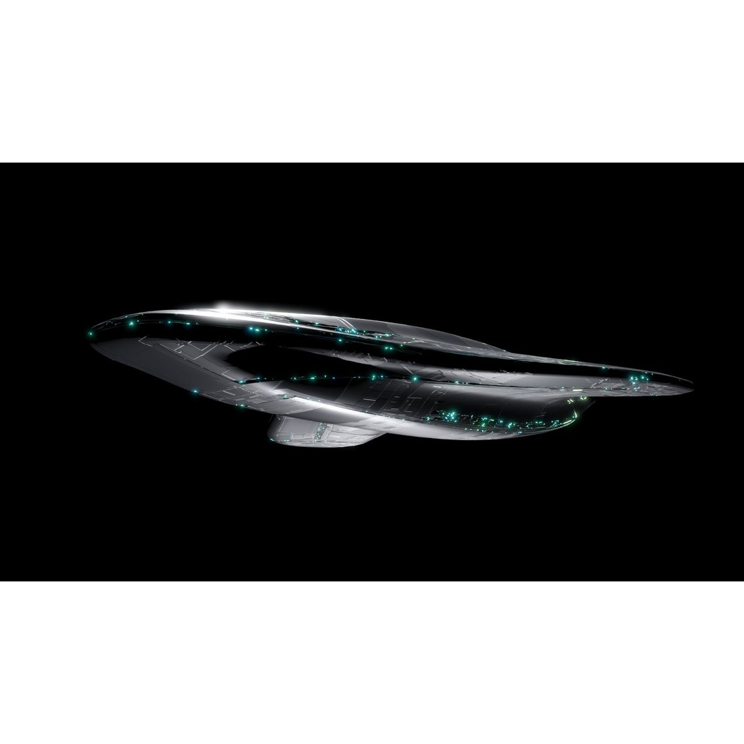 Mothership 3D Model – Futuristic Spaceship, Game Ready, Blender - View 4