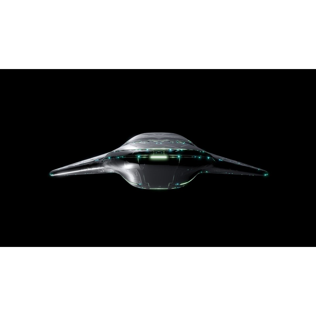 Mothership 3D Model – Futuristic Spaceship, Game Ready, Blender - View 5