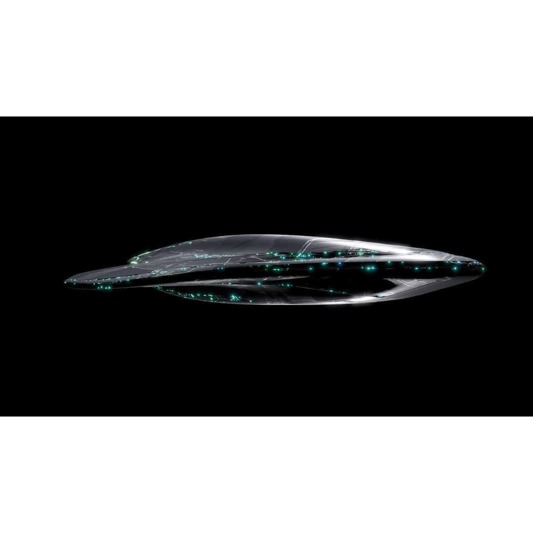 Mothership 3D Model – Futuristic Spaceship, Game Ready, Blender - View 6