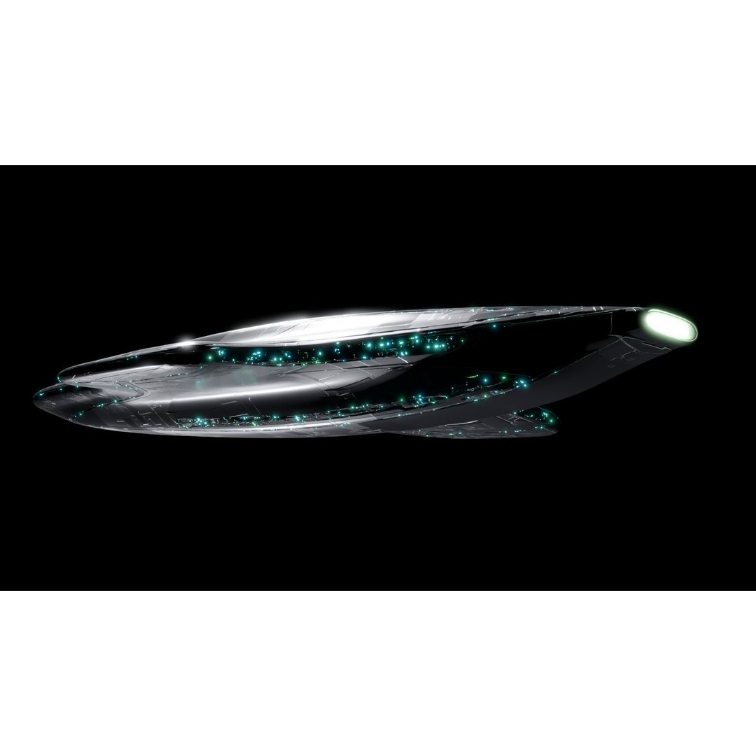 Mothership 3D Model – Futuristic Spaceship, Game Ready, Blender - View 7