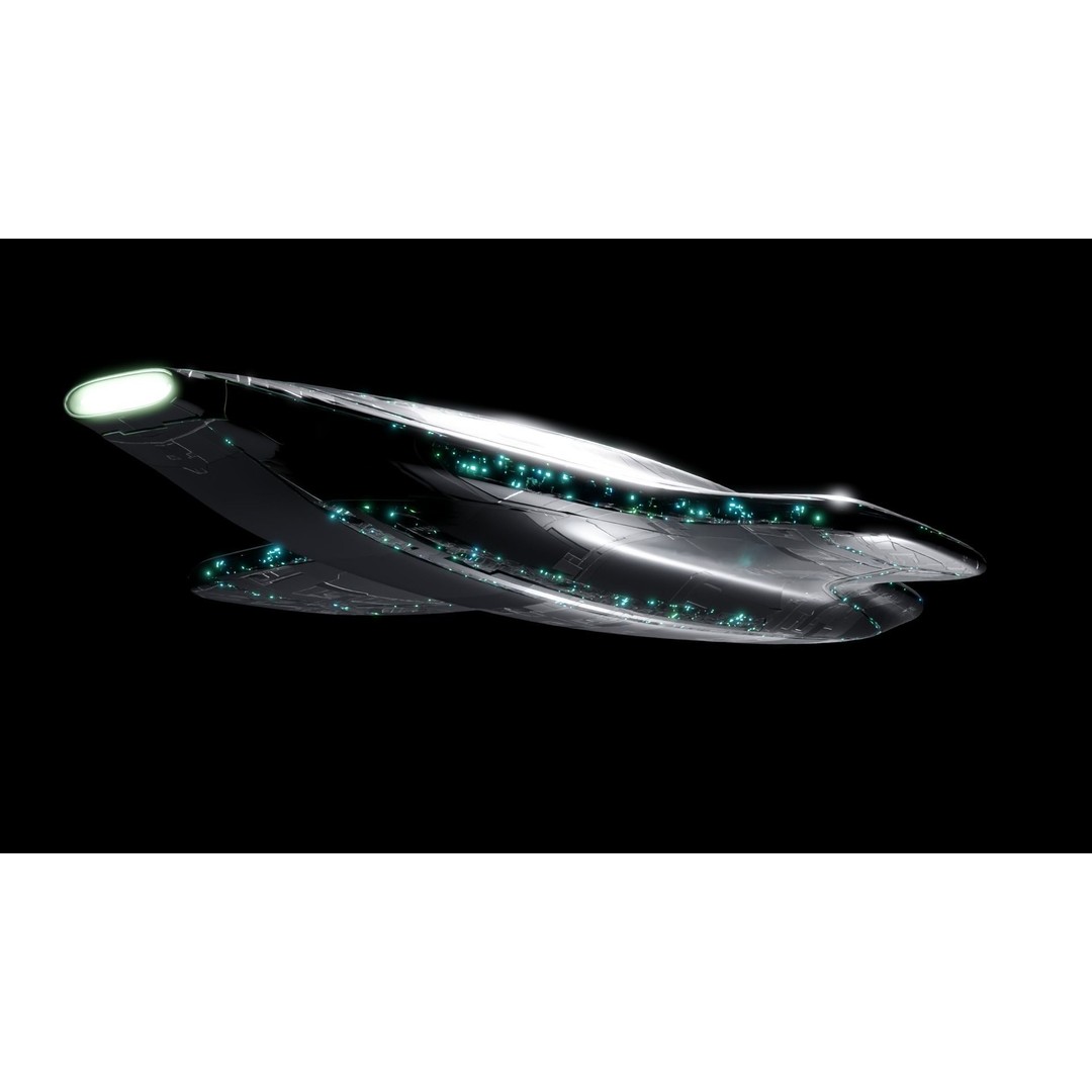 Mothership 3D Model – Futuristic Spaceship, Game Ready, Blender - View 8