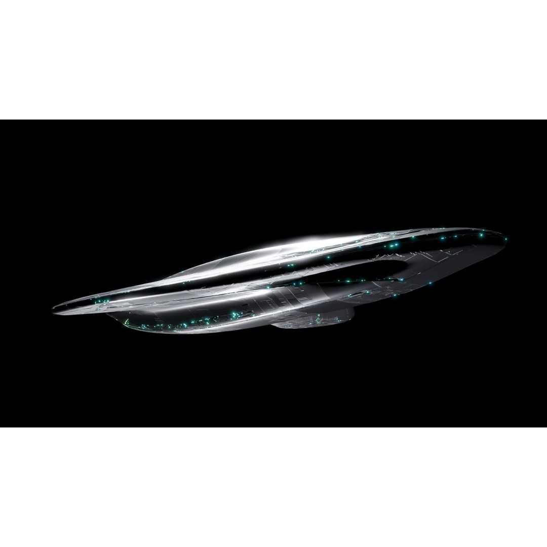 Mothership 3D Model – Futuristic Spaceship, Game Ready, Blender - View 9