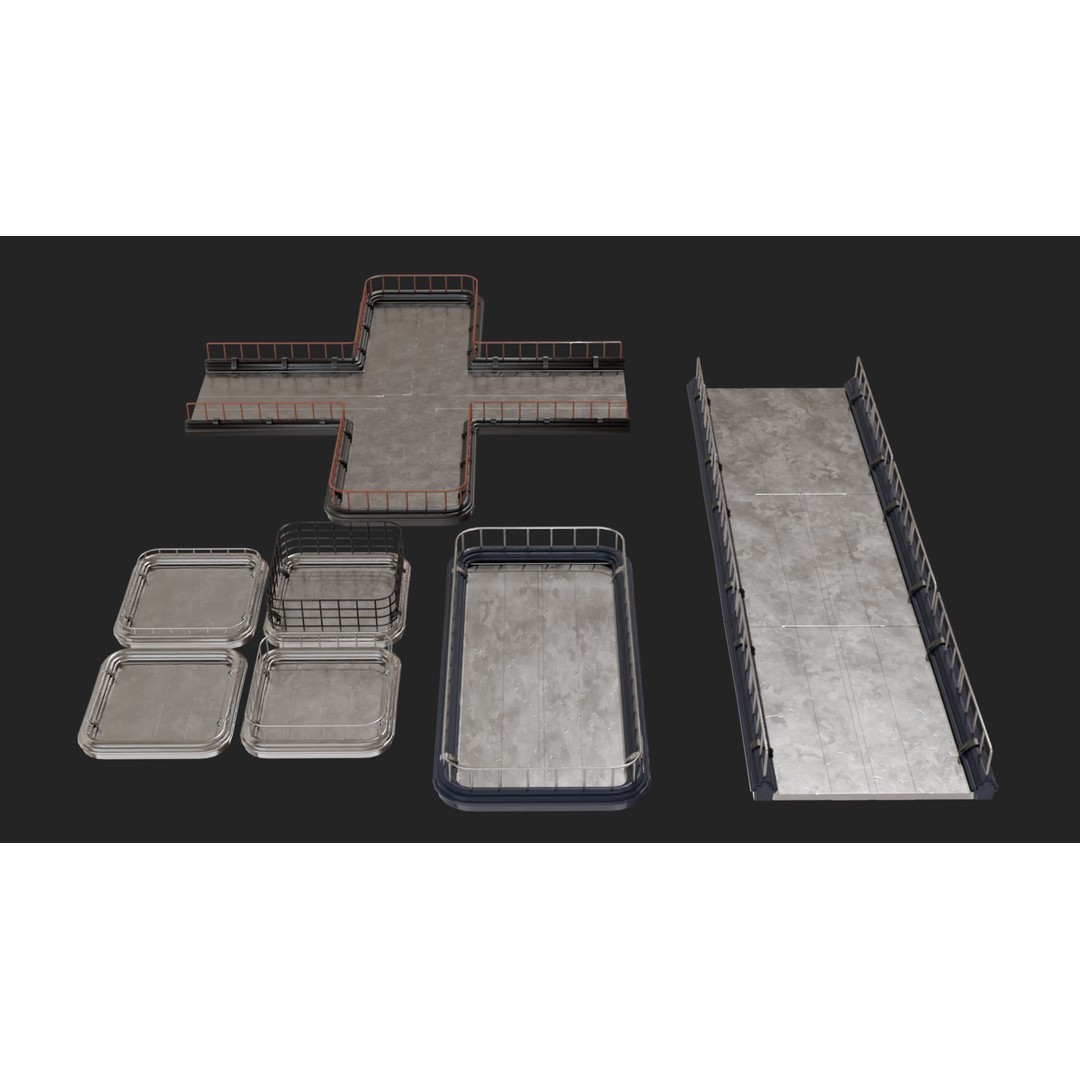 Industrial Factory 3D Model – Game Ready Hard Surface Assets, Blender, FBX - View 9