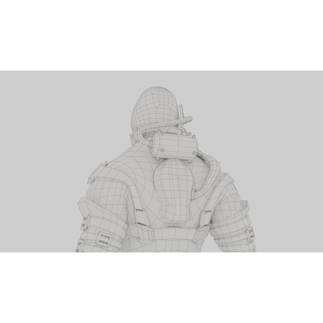 Sci-Fi Alien Character 3D Model – Low Poly Rigged Game Asset, FBX - View 17