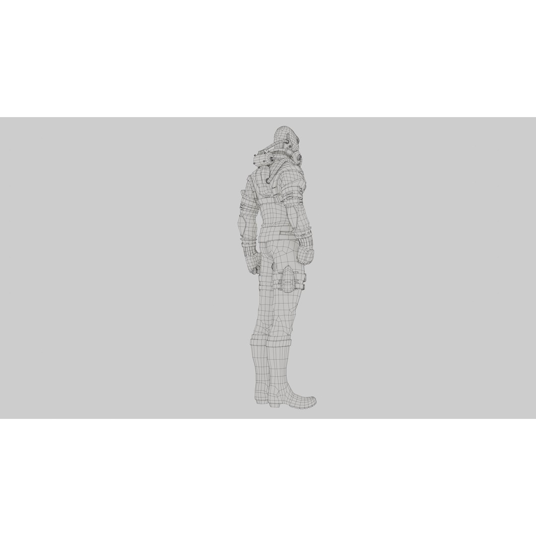 Sci-Fi Alien Character 3D Model – Low Poly Rigged Game Asset, FBX - View 18