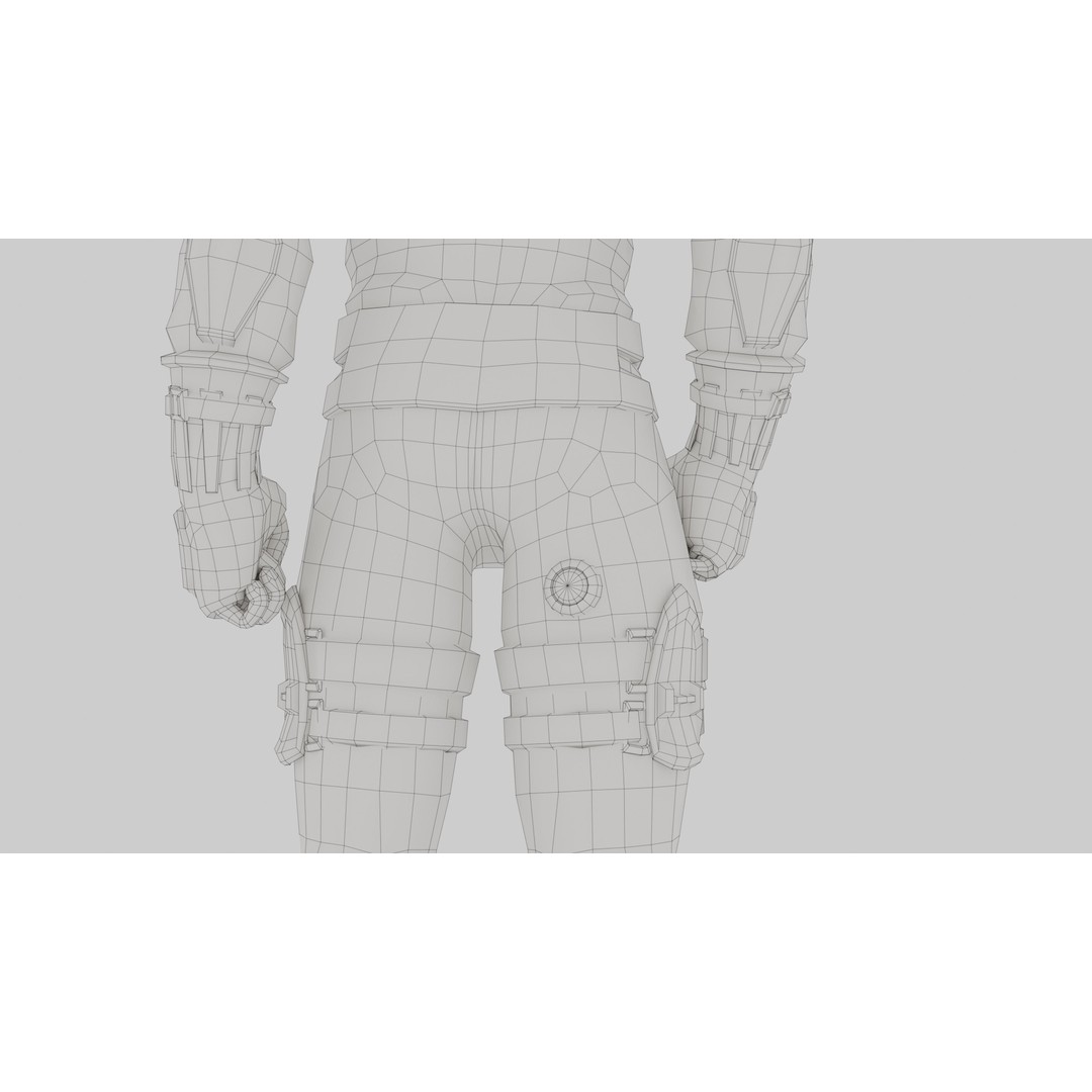 Sci-Fi Alien Character 3D Model – Low Poly Rigged Game Asset, FBX - View 20