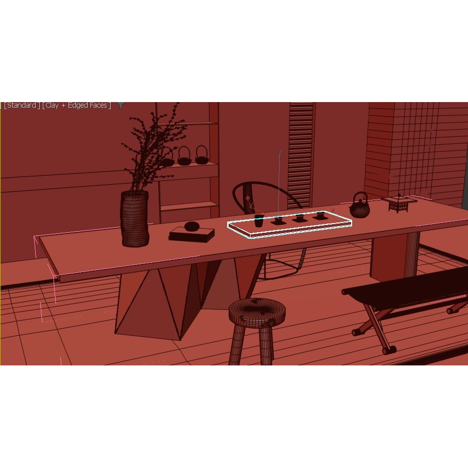 Office Space Interior 3D Model – Modern Design with Textures, 3ds Max