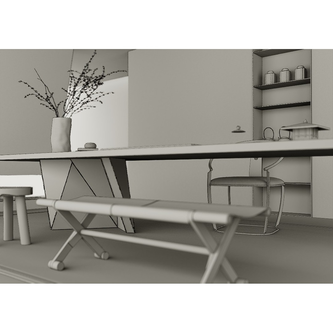 Office Space Interior 3D Model – Modern Design with Textures, 3ds Max - View 11