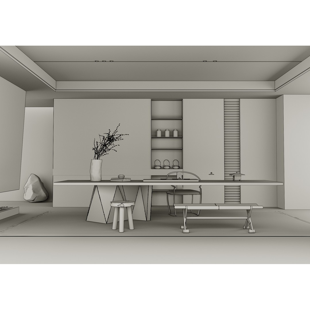 Office Space Interior 3D Model – Modern Design with Textures, 3ds Max - View 9