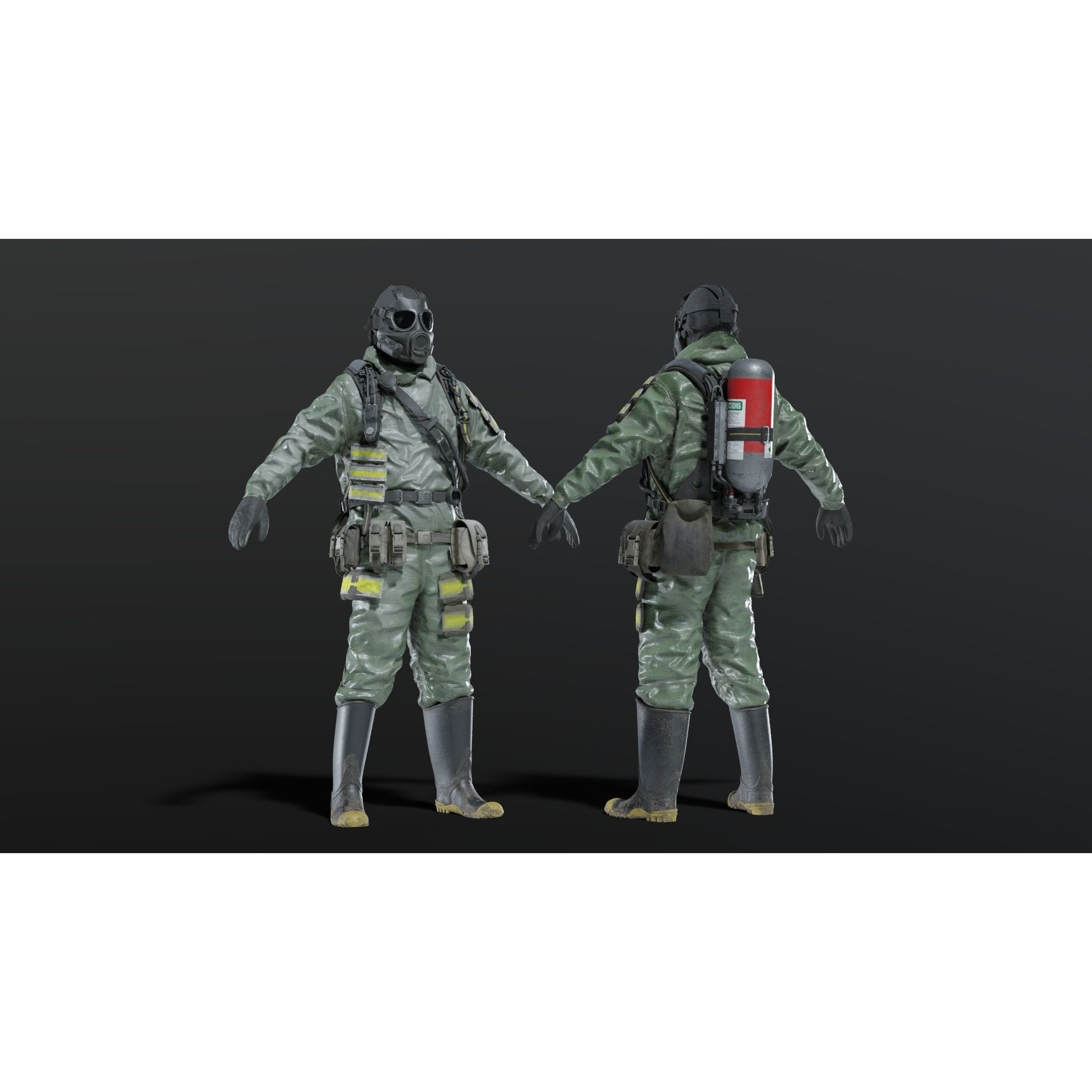 HAZMAT NBC Suit - Game-Ready 3D Model - View 5