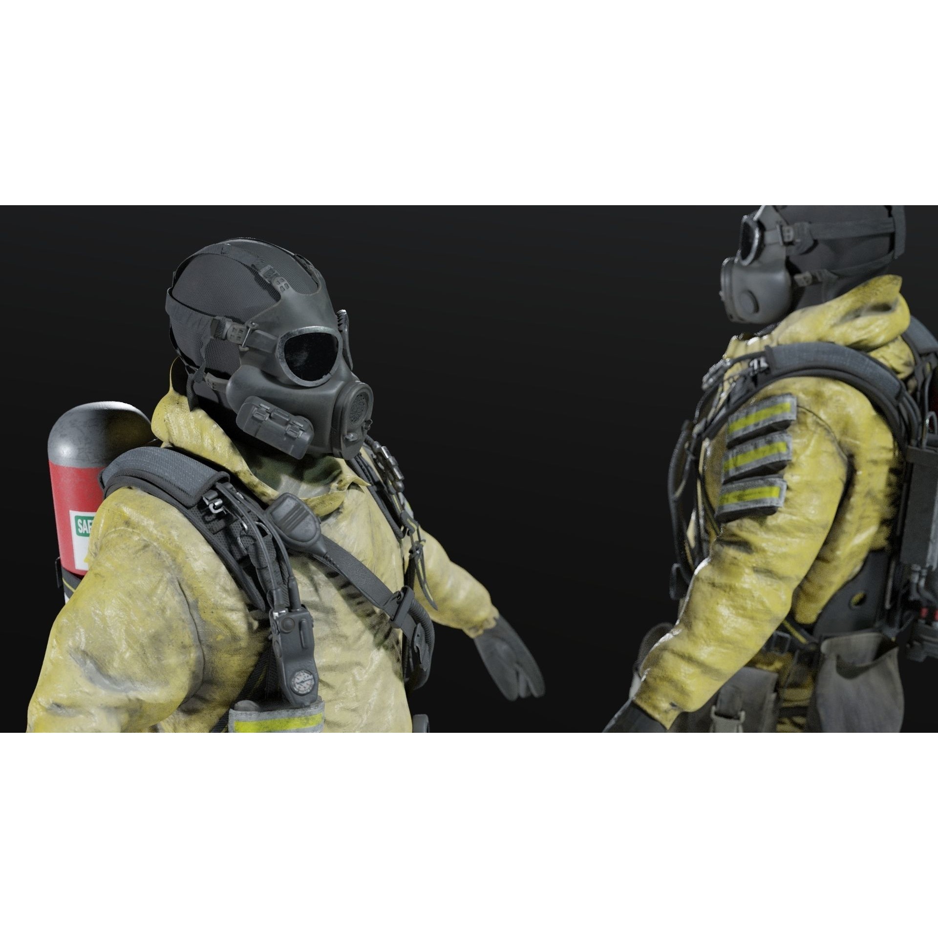 HAZMAT NBC Suit - Game-Ready 3D Model - View 7