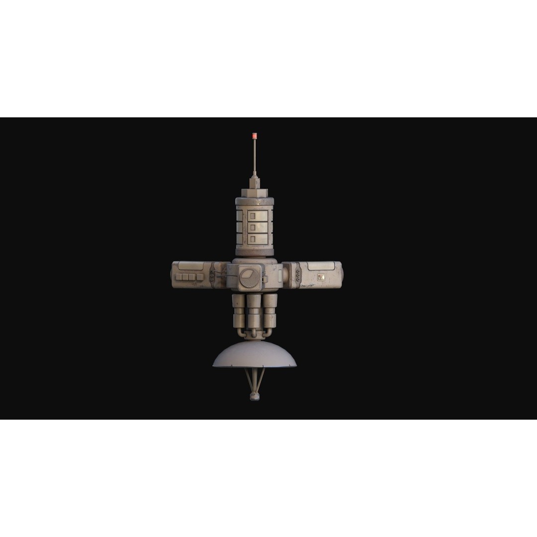 Stylized Satellite 3D Model – Low Poly Game Asset, FBX, PBR - View 17