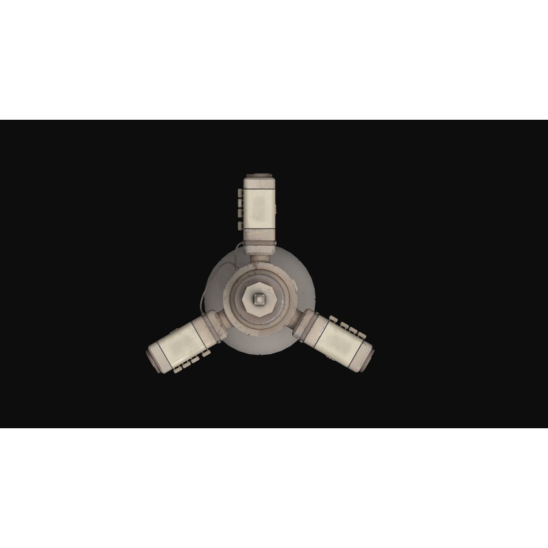 Stylized Satellite 3D Model – Low Poly Game Asset, FBX, PBR - View 8