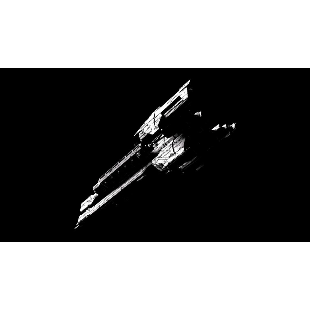 Paris Class Heavy Frigate 3D Model – High Poly Sci-Fi Spaceship, FBX