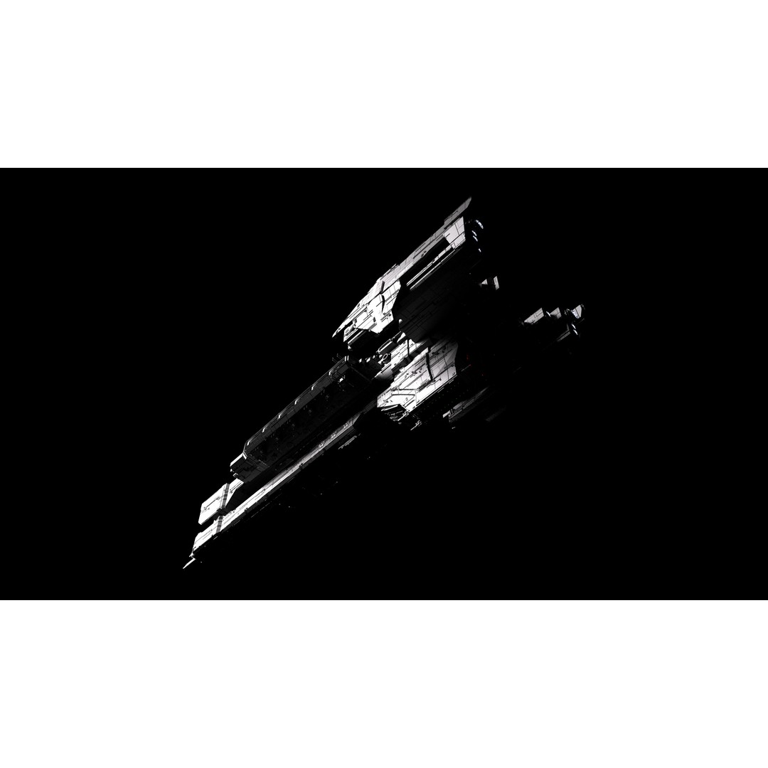 Paris Class Heavy Frigate 3D Model – High Poly Sci-Fi Spaceship, FBX - View 16