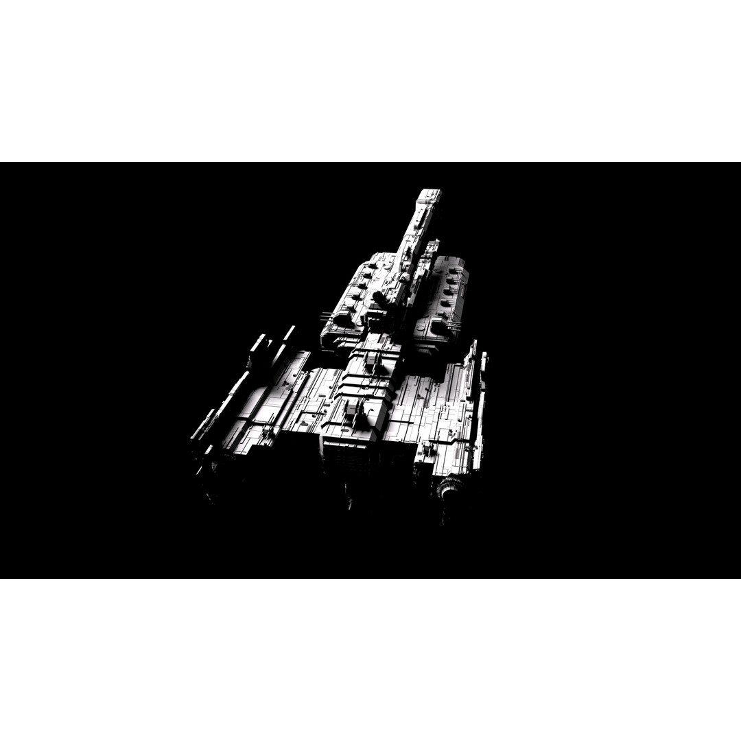 Paris Class Heavy Frigate 3D Model – High Poly Sci-Fi Spaceship, FBX - View 7