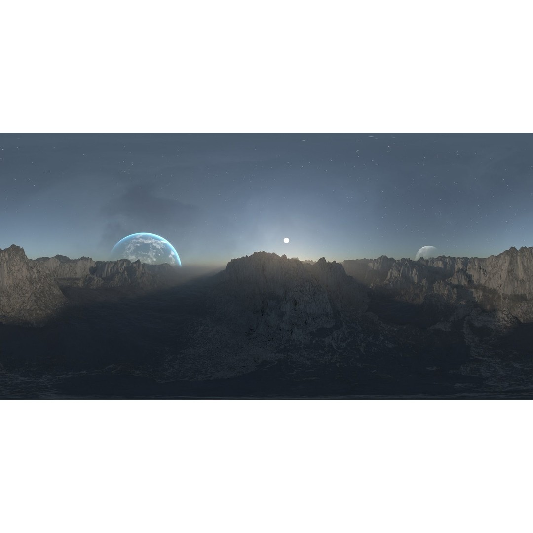 Alien Planet Landscape 3D Model – Low Poly HDRI Pack, 12K Resolution - View 15