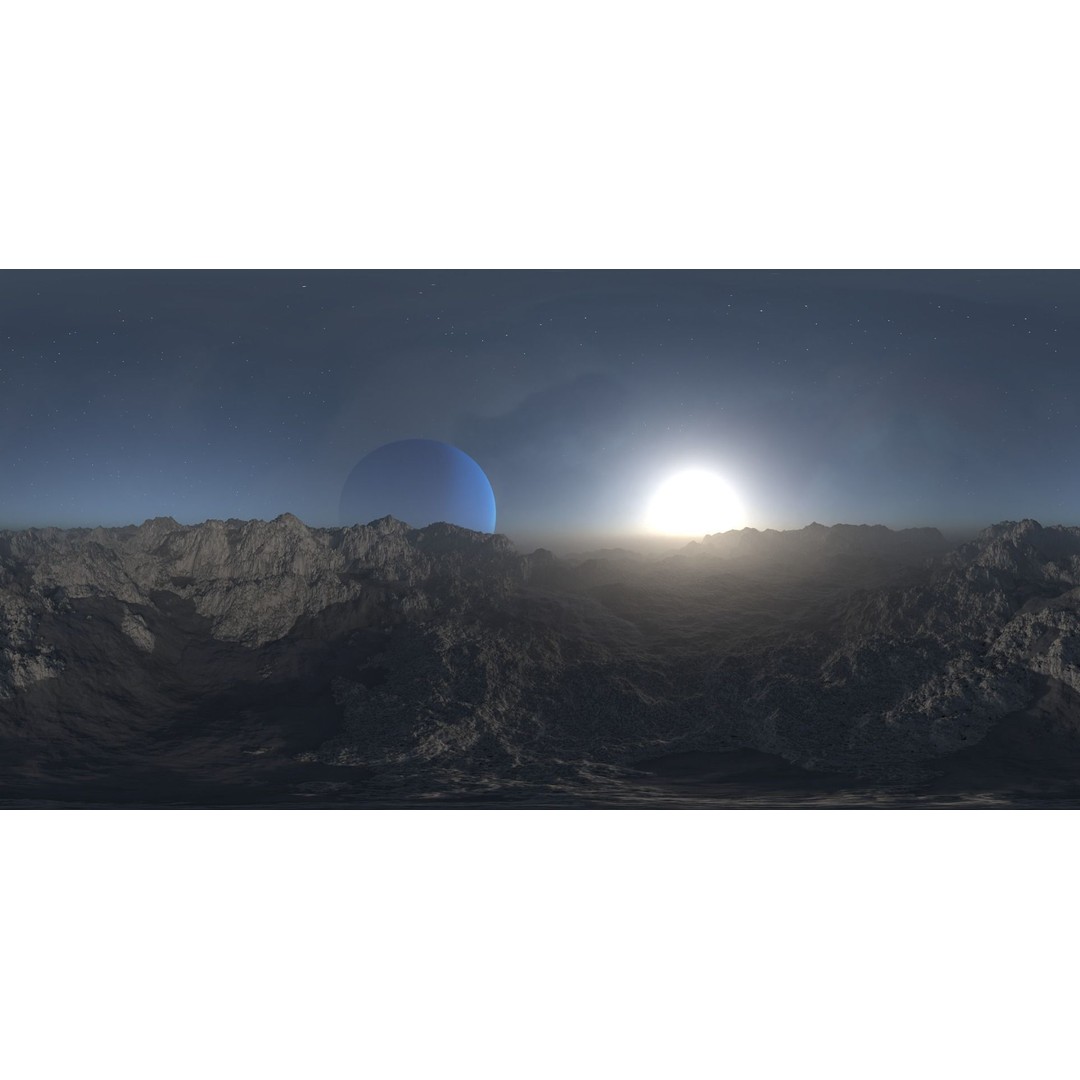 Alien Planet Landscape 3D Model – Low Poly HDRI Pack, 12K Resolution - View 16