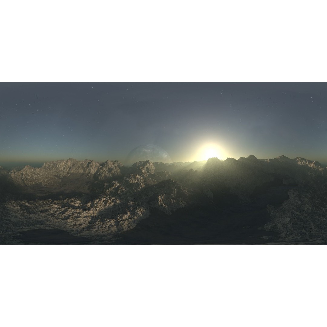 Alien Planet Landscape 3D Model – Low Poly HDRI Pack, 12K Resolution - View 17