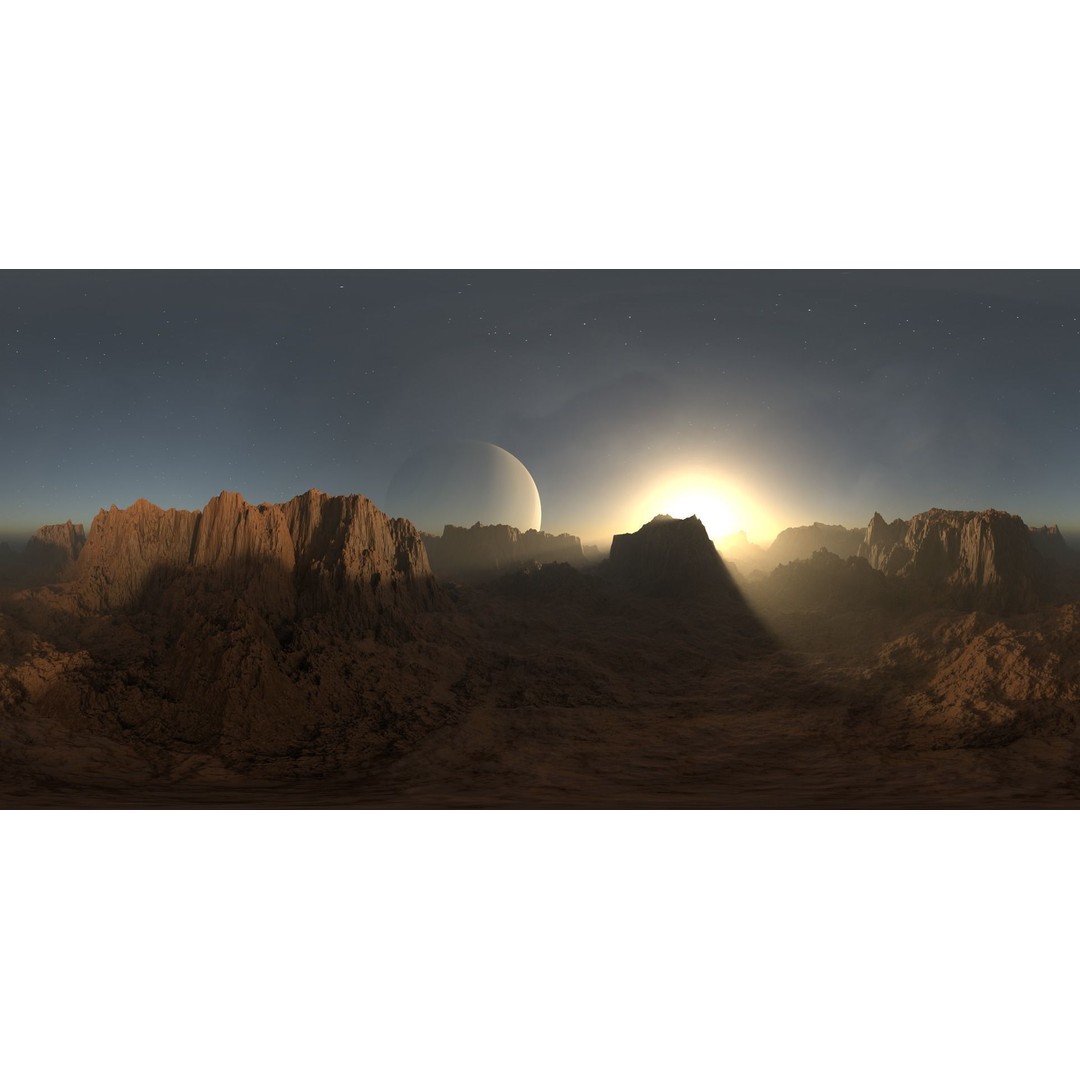Alien Planet Landscape 3D Model – Low Poly HDRI Pack, 12K Resolution - View 18