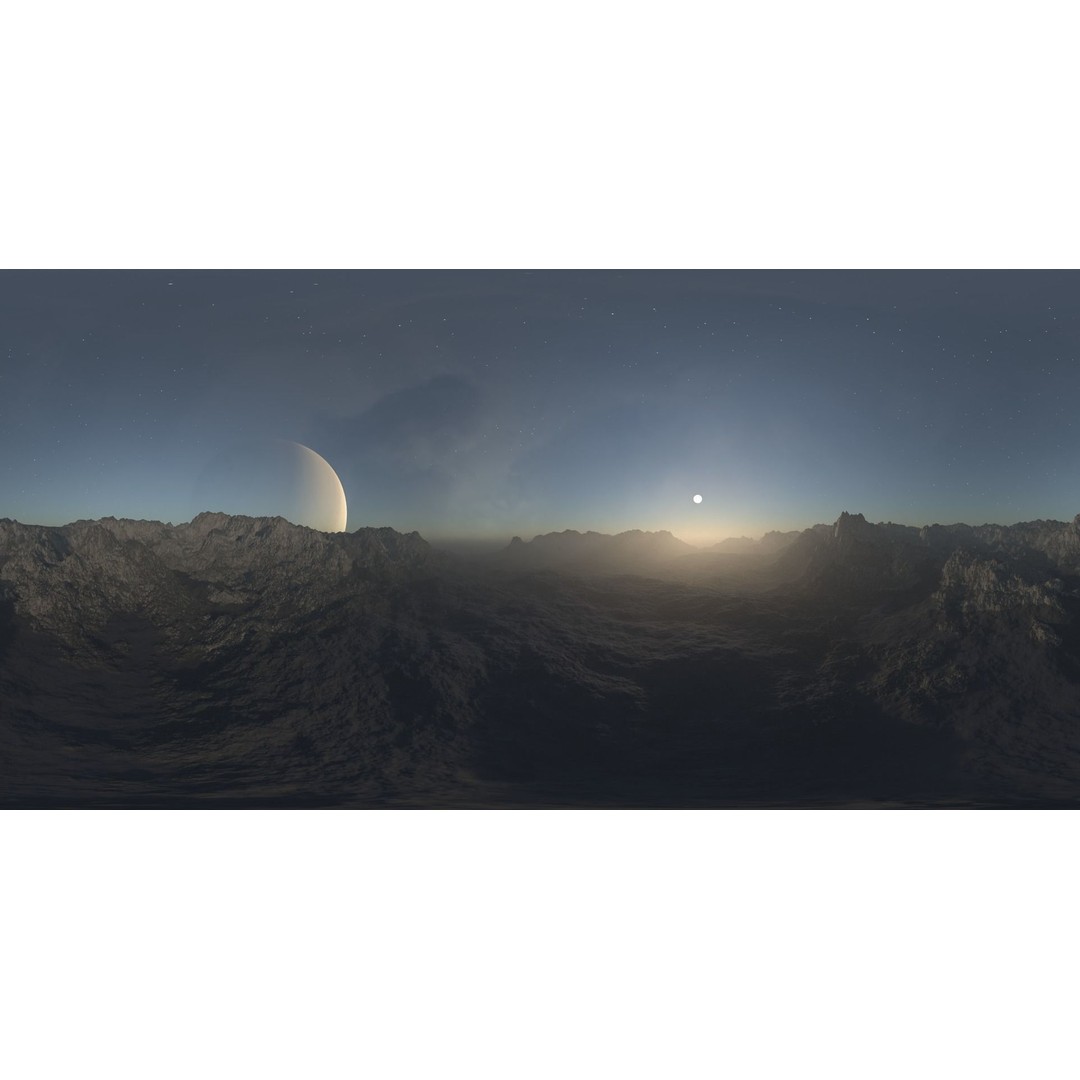 Alien Planet Landscape 3D Model – Low Poly HDRI Pack, 12K Resolution - View 19