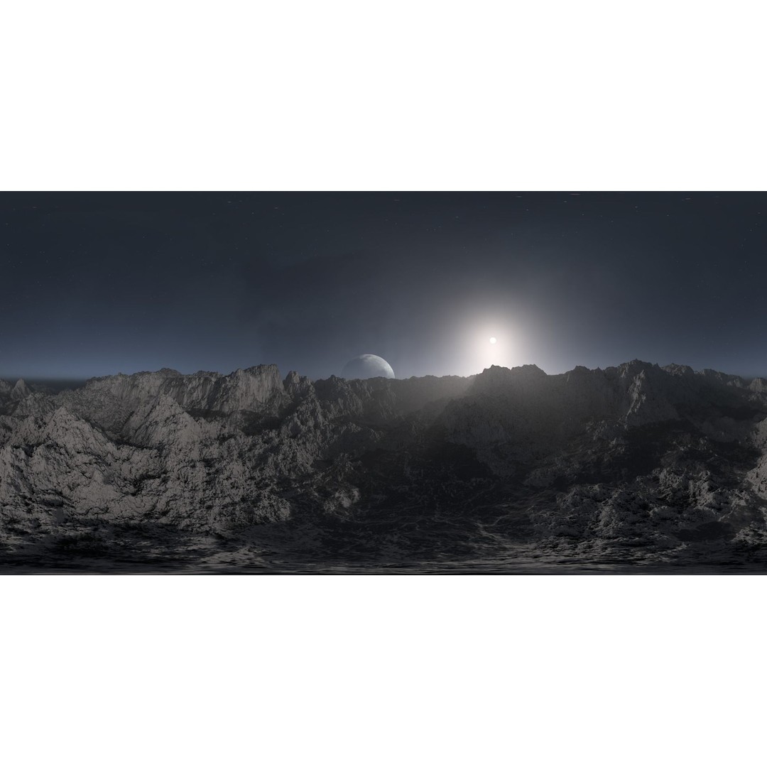 Alien Planet Landscape 3D Model – Low Poly HDRI Pack, 12K Resolution - View 21