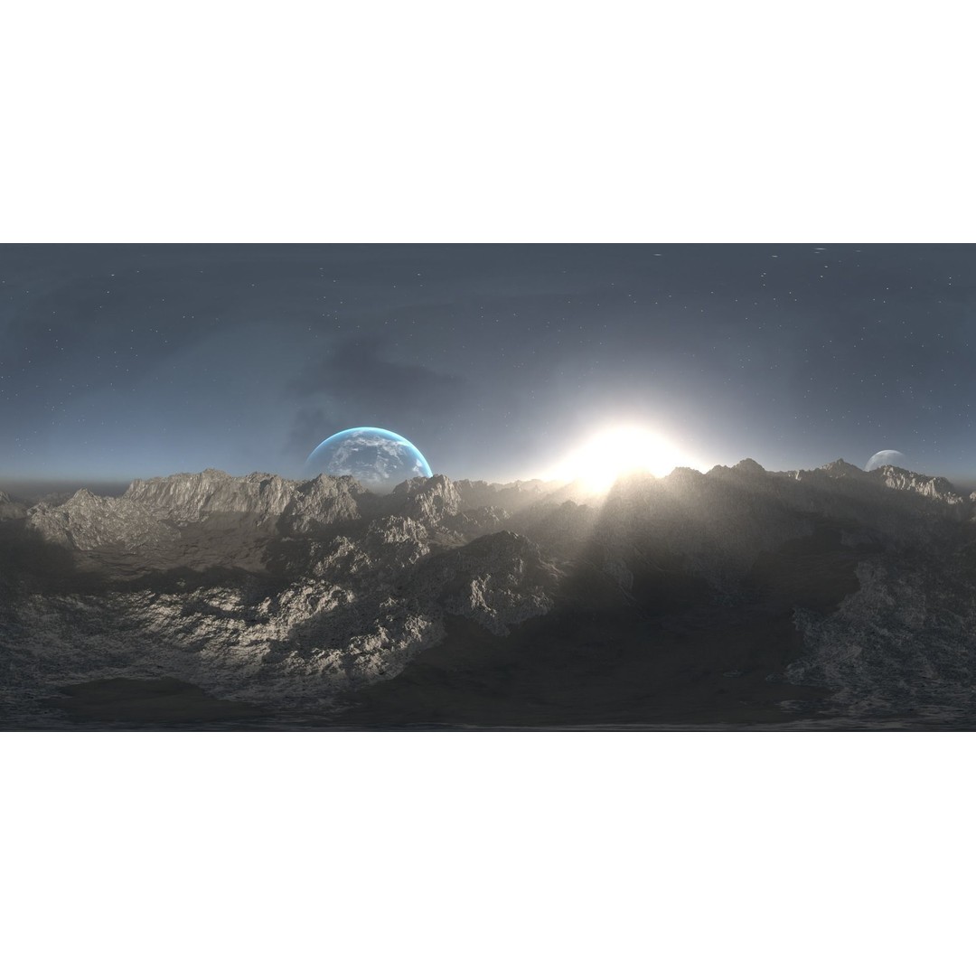 Alien Planet Landscape 3D Model – Low Poly HDRI Pack, 12K Resolution - View 22