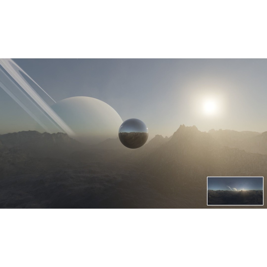 Alien Planet Landscape 3D Model – Low Poly HDRI Pack, 12K Resolution - View 3