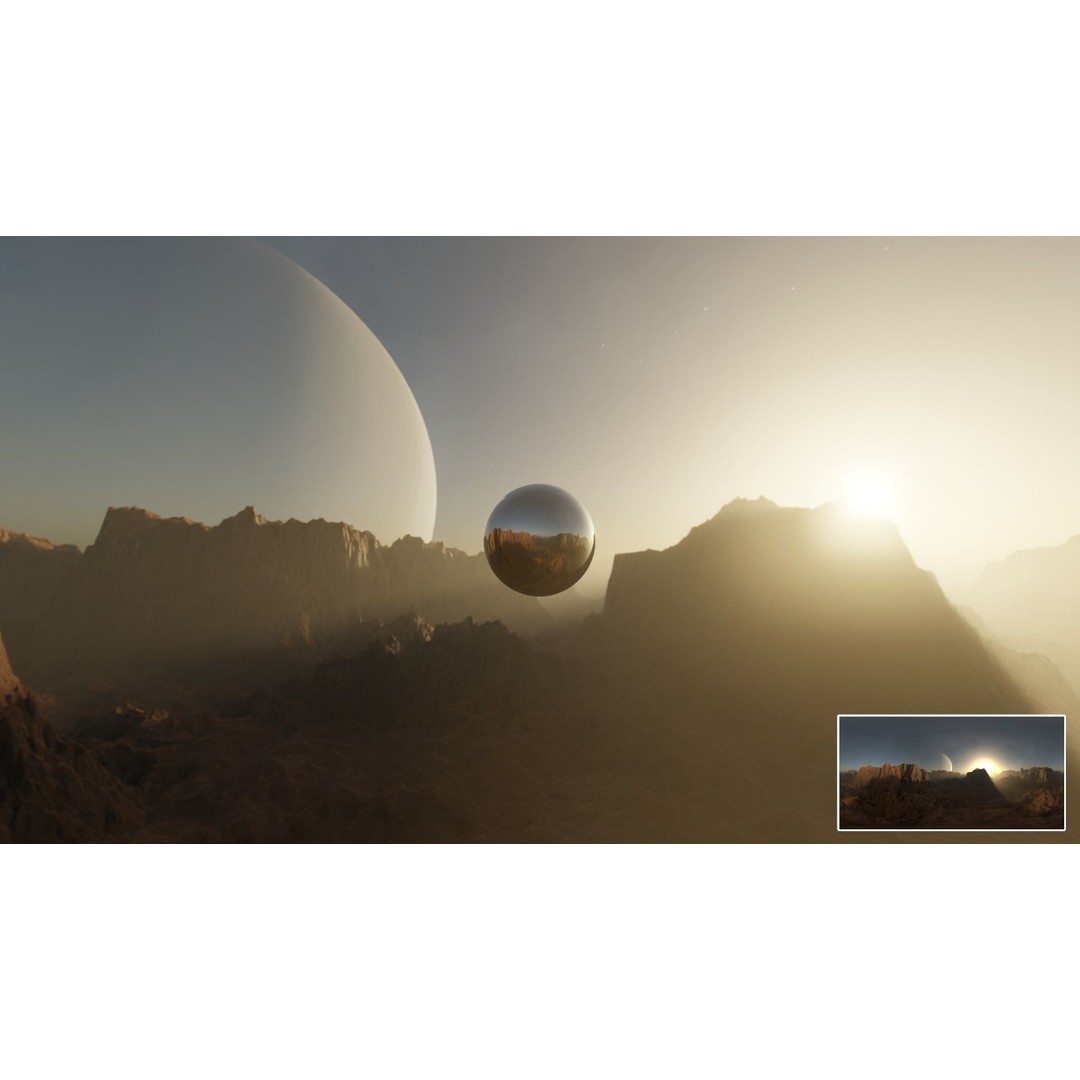 Alien Planet Landscape 3D Model – Low Poly HDRI Pack, 12K Resolution - View 4
