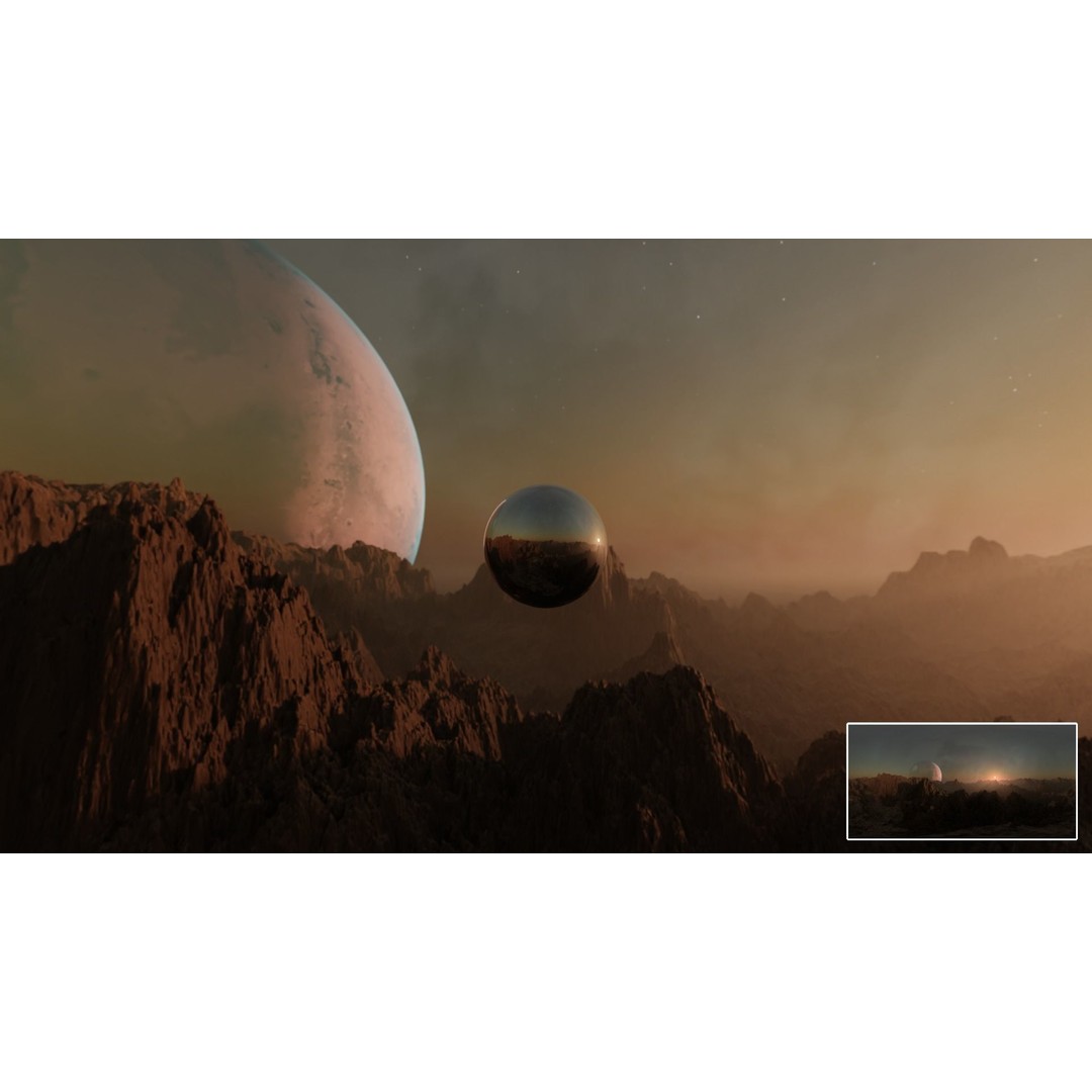 Alien Planet Landscape 3D Model – Low Poly HDRI Pack, 12K Resolution - View 6