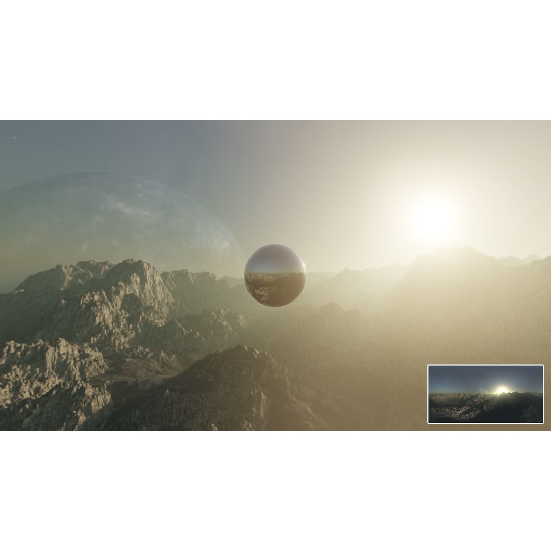 Alien Planet Landscape 3D Model – Low Poly HDRI Pack, 12K Resolution - View 7