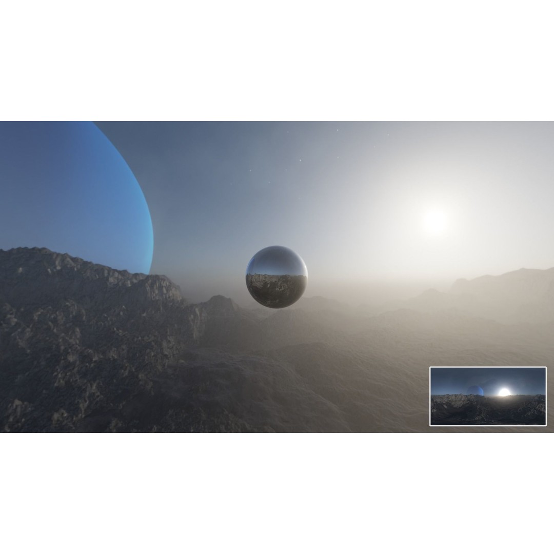 Alien Planet Landscape 3D Model – Low Poly HDRI Pack, 12K Resolution - View 8