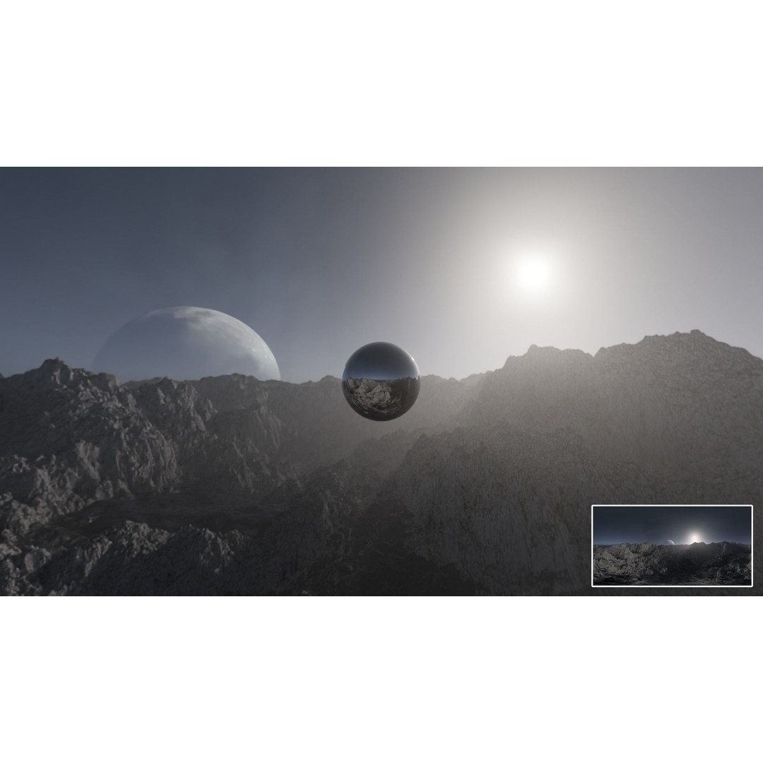 Alien Planet Landscape 3D Model – Low Poly HDRI Pack, 12K Resolution - View 9