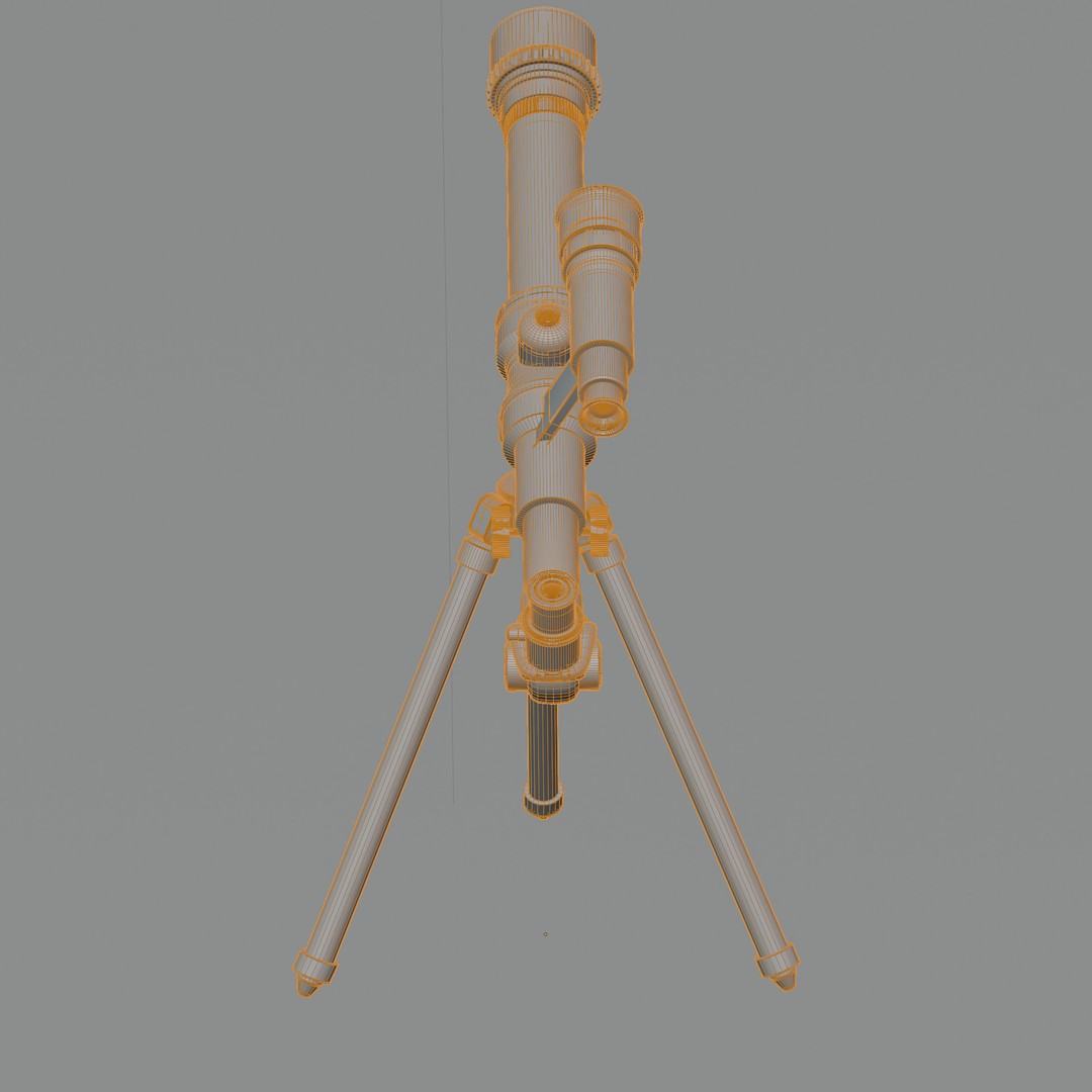 ToyerBee Kids Toy Telescope 3D Model – Low Poly PBR Game Asset, FBX