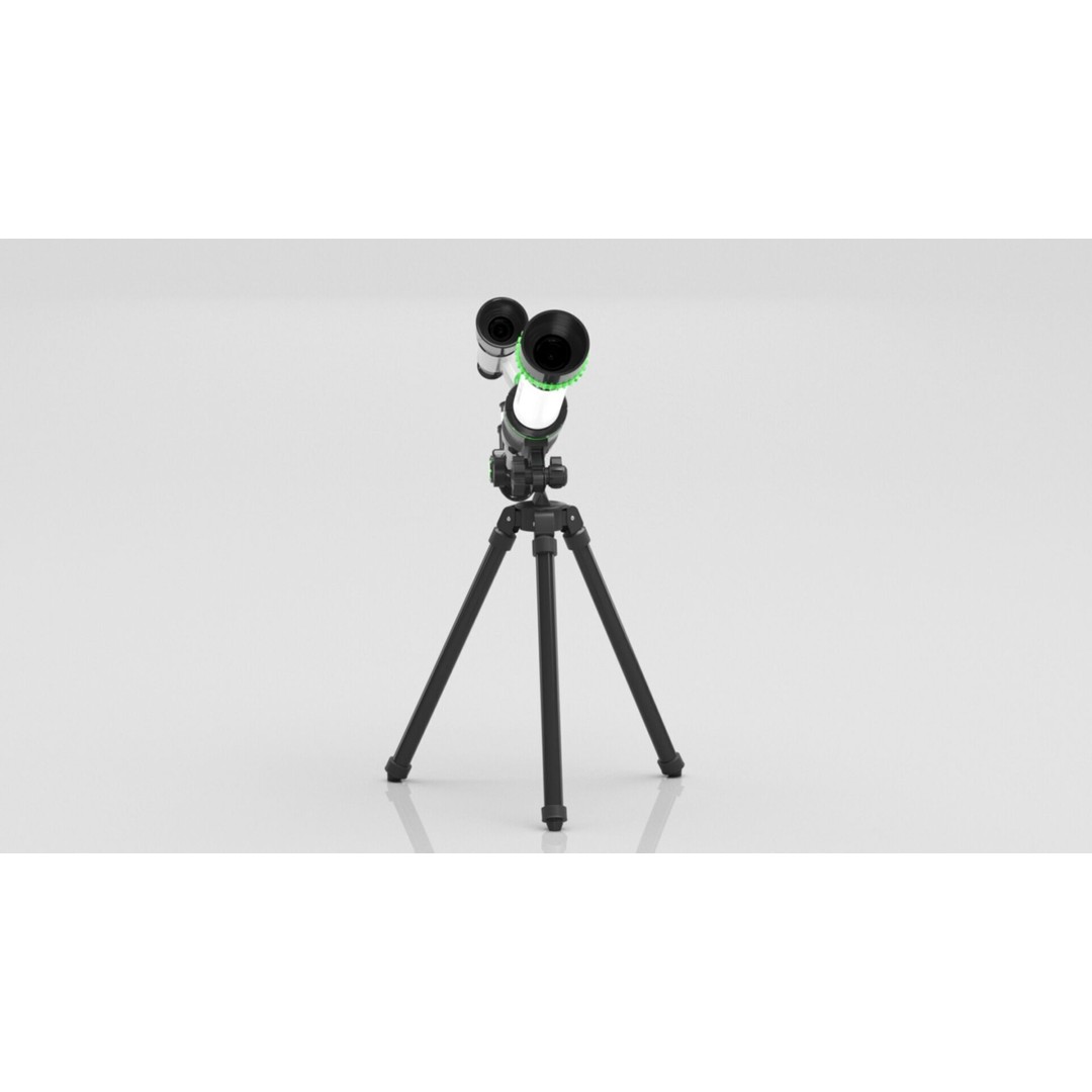 ToyerBee Kids Toy Telescope 3D Model – Low Poly PBR Game Asset, FBX - View 4
