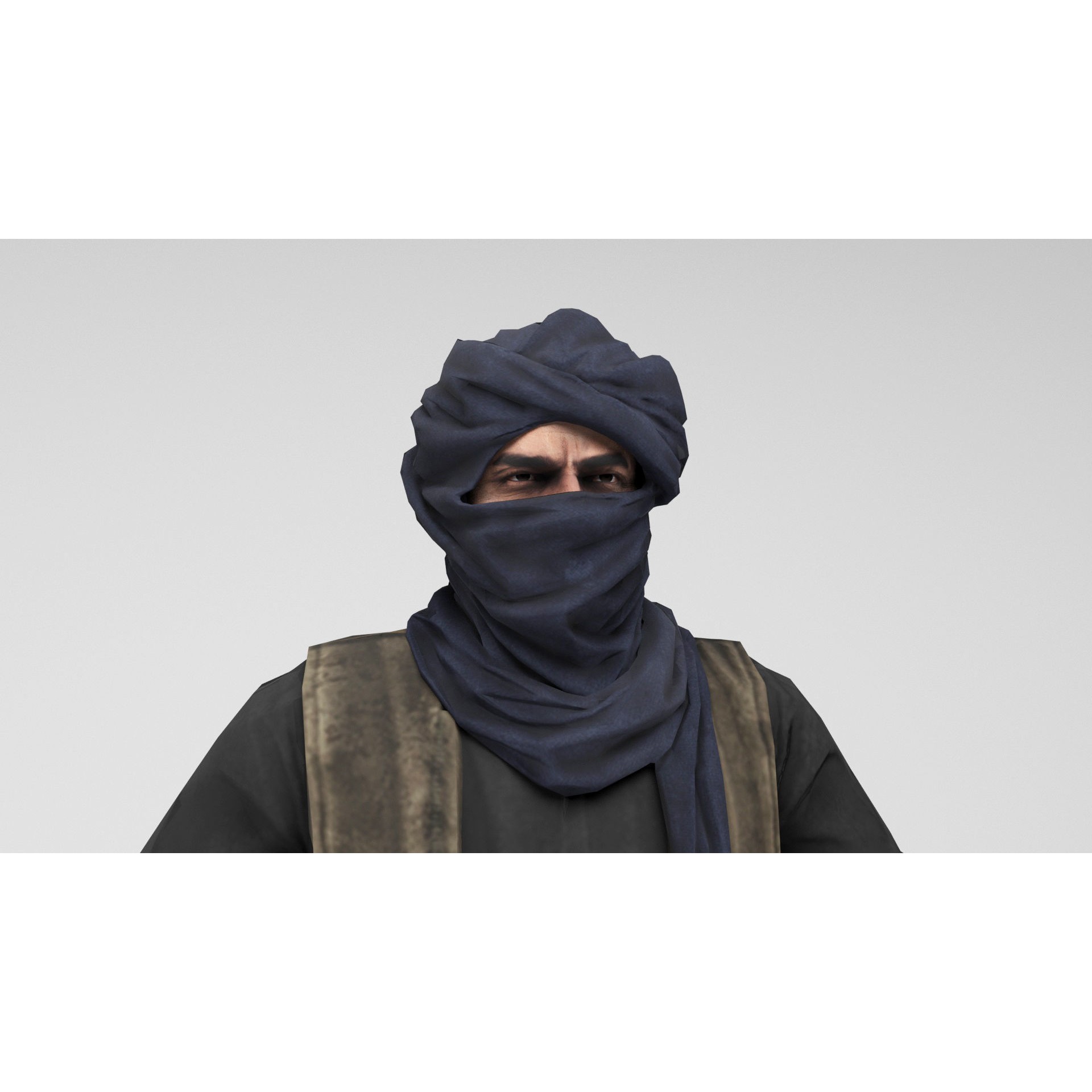 Taliban Mercenary - Low-Poly Game-Ready 3D Model - View 8