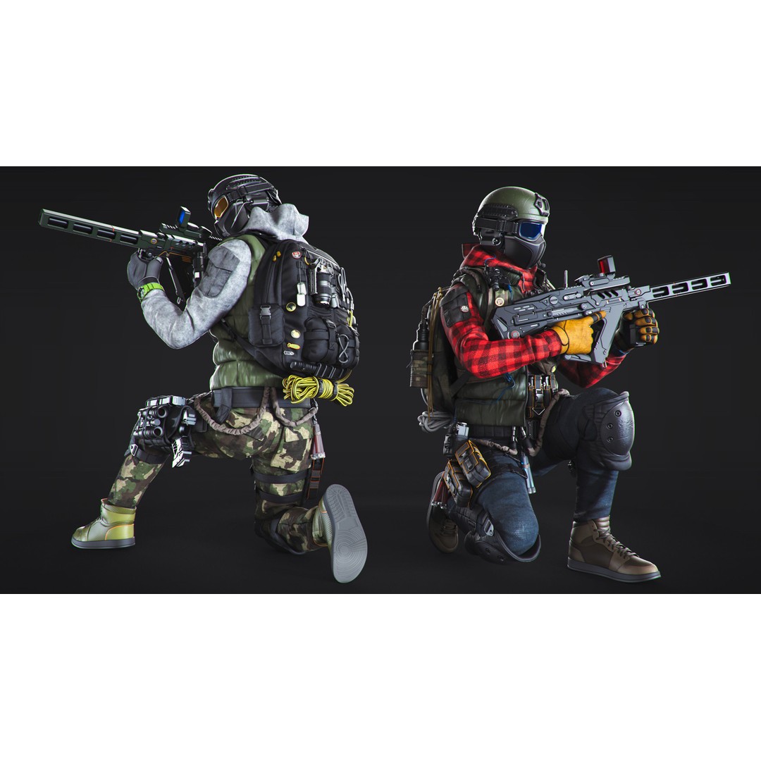 Soldier 3D Model – Urban Division High-Quality Poses, OBJ - View 5
