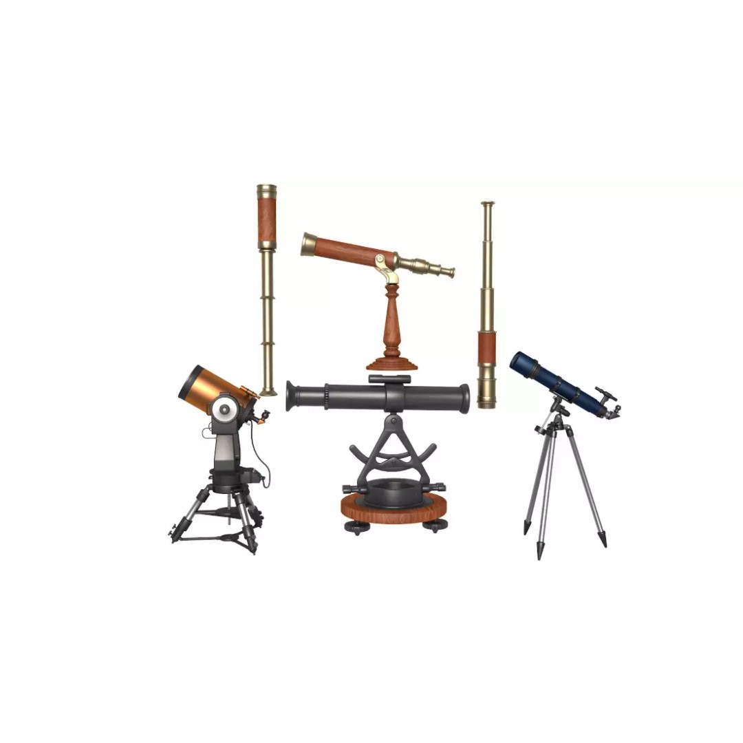 Telescopes 3D Model – High-Quality PBR Asset, FBX, OBJ, Blender - View 2