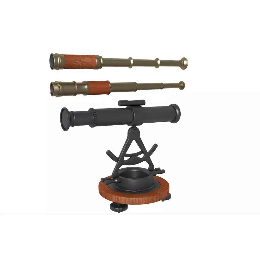 Telescopes 3D Model – High-Quality PBR Asset, FBX, OBJ, Blender - View 4